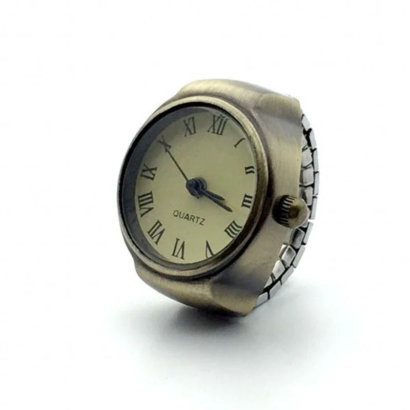 Finger Ring Watches Elastic Band Quartz Analog Watch Cute Gift For Men Women Kid