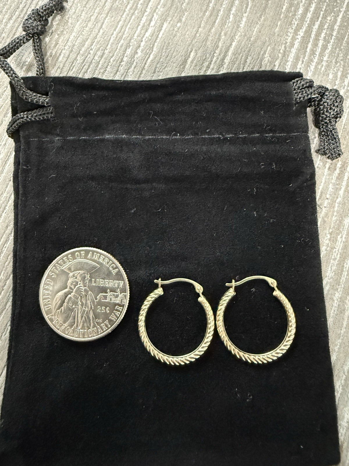 10k Solid Yellow Gold Hoops.