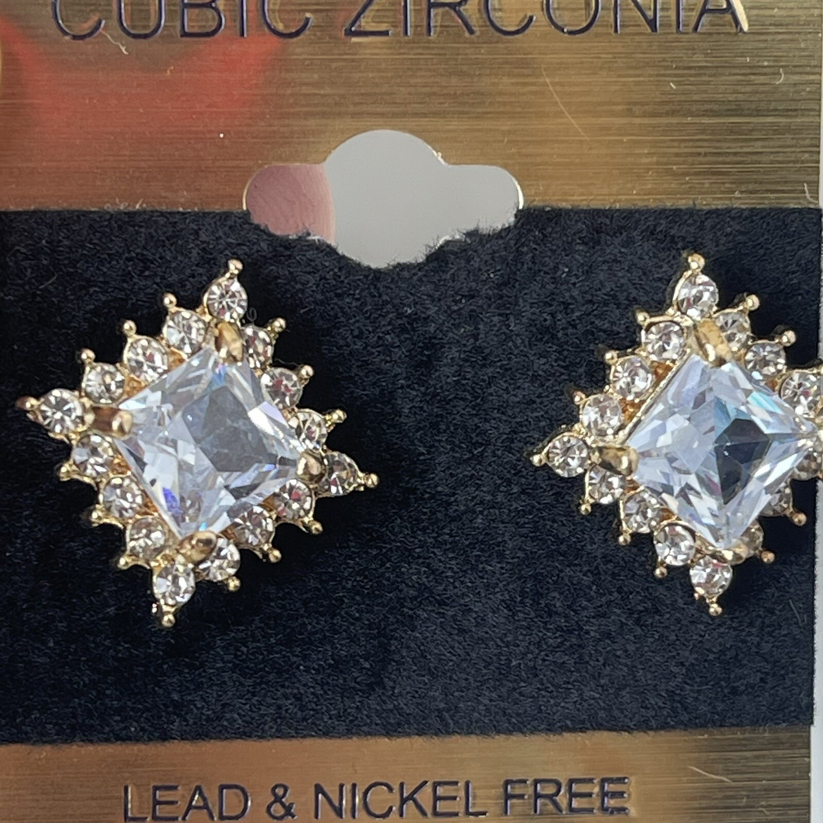 Cubic Zirconia Lead And Nickel Free earrings for women Gold And Silver With Gems