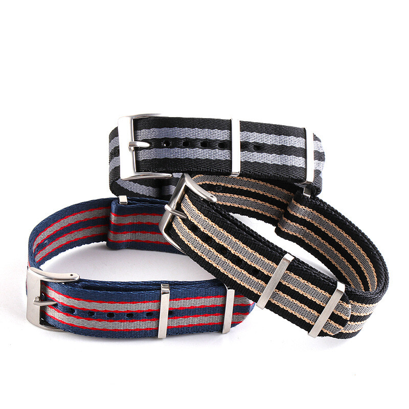 High Quality Nylon Canvas Watch Band 007 Men’s Single Pass Strap 20mm Fits Omega
