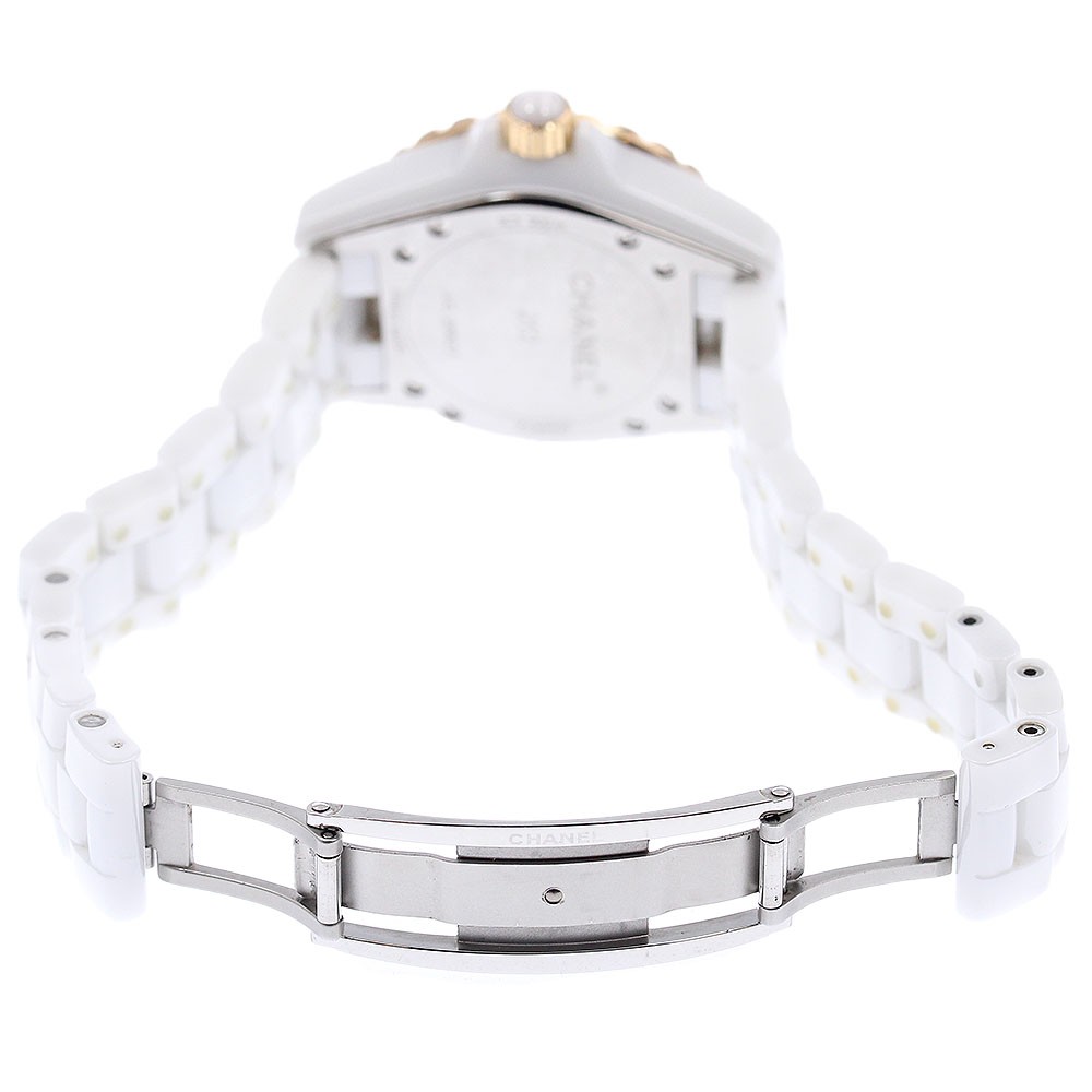 CHANEL J12 H2181 11P diamond PG bezel white Dial Quartz Ladies Watch_954058