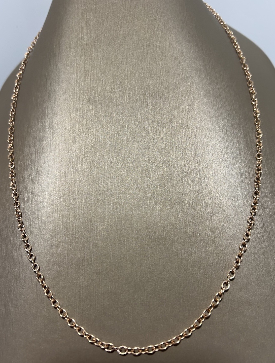 14K Rose Gold 3.25 mm Cable Oval Rolo Link Chain Necklace BRAND NEW!!!