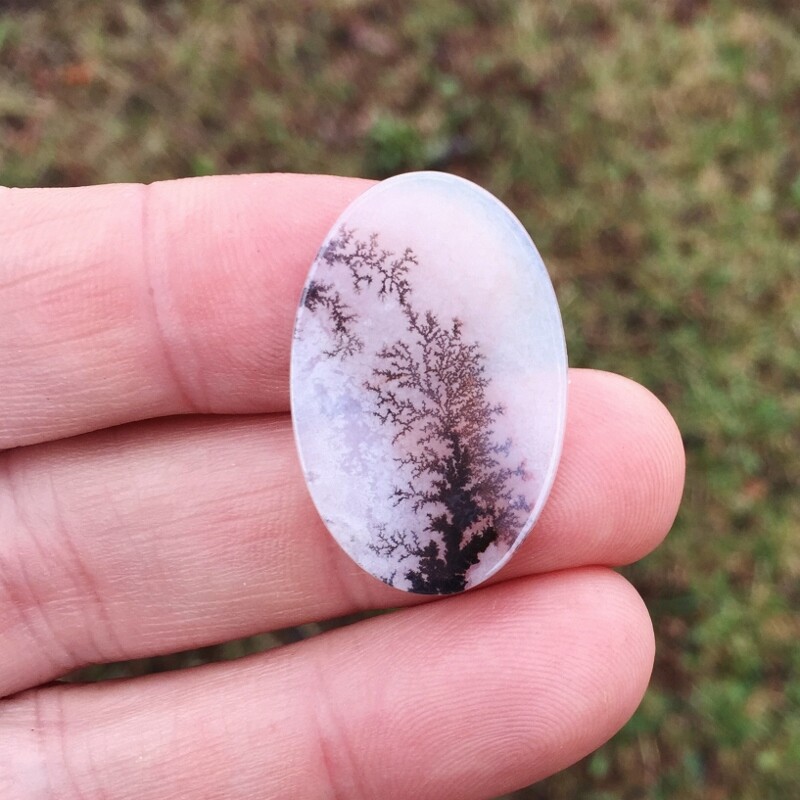 All Natural! Fine Quality Dendritic Agate India 33 x 22 mm GLI