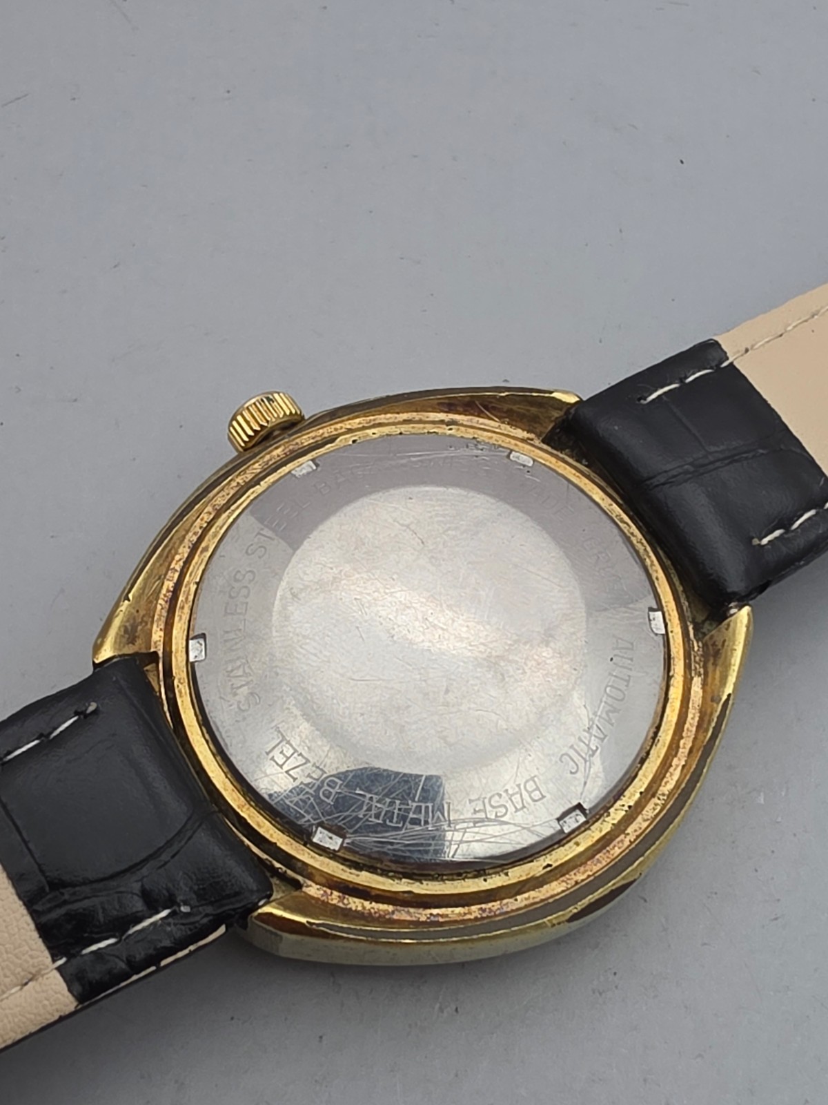 Vintage GRUEN men’s automatic watch 40mm Rocket second hand swiss made 1970s