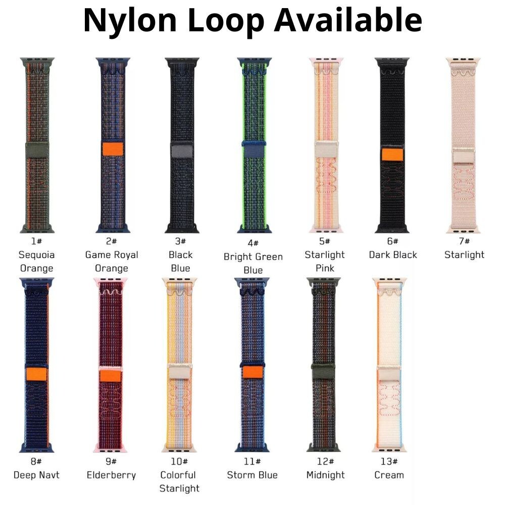 Nylon Apple Watch Band 41mm 45mm 49mm Ultra Iwatch Strap Series 10 9 8 7 6 SE 5