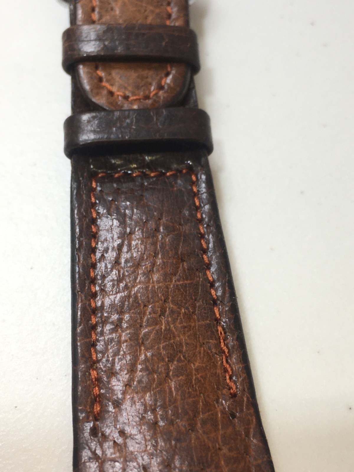 Vintage Pigskin Leather Watch Strap British Hand Made 1950s Open End 19mm N.O.S.