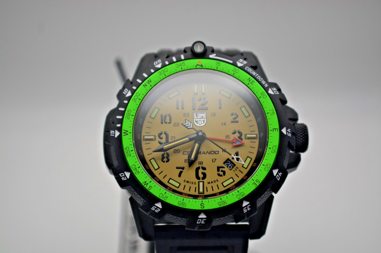 Luminox Men’s Watch Commando Raider Compass Beige Dial Black Rubber Strap 3321