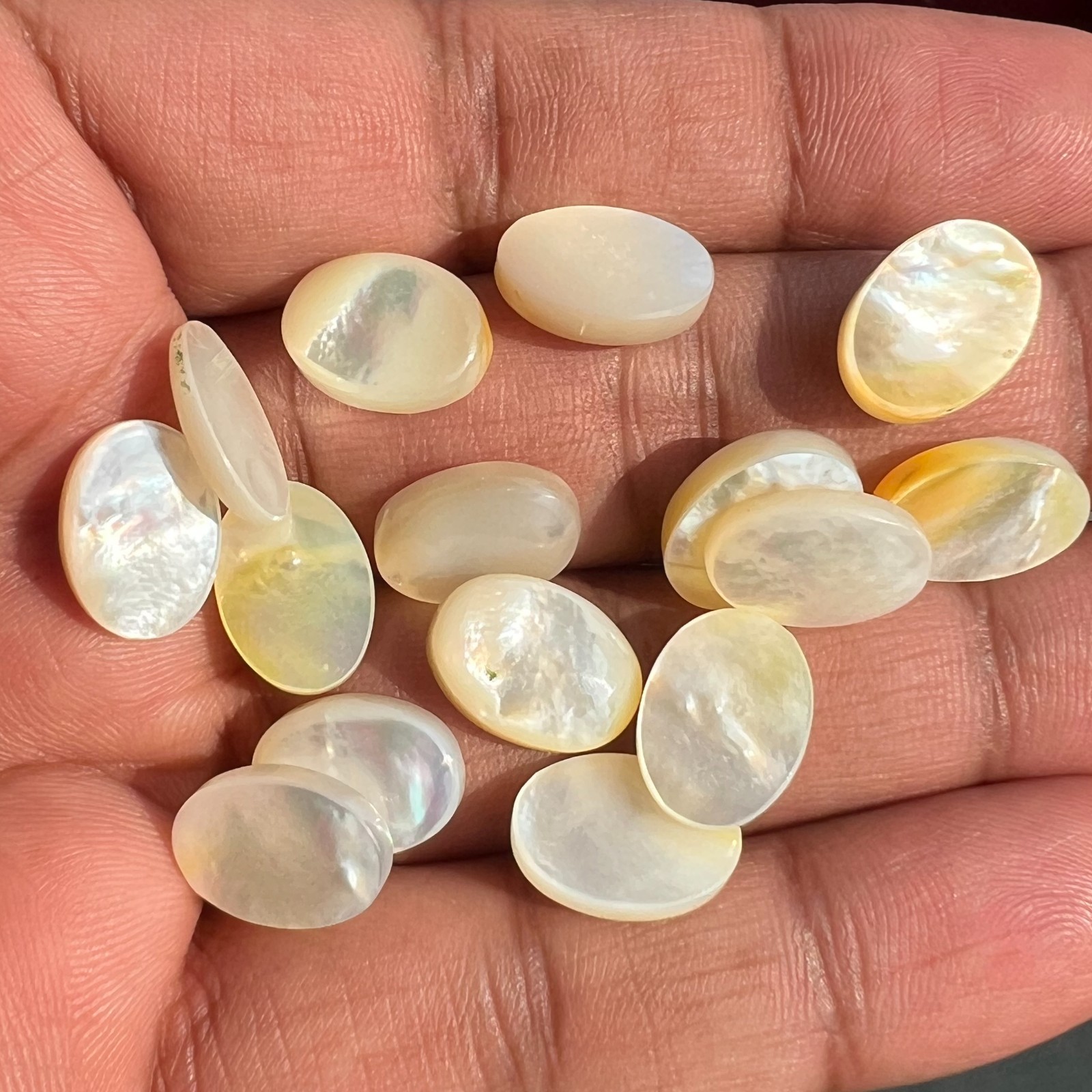 Natural Mother of Pearl Oval 5×7 mm to 15×20 mm Cabochon Loose Gemstone