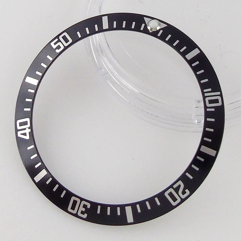 38mm Black Aluminum Alloy Bezel Insert For 40mm Parnis Bliger SUB Mens Watch