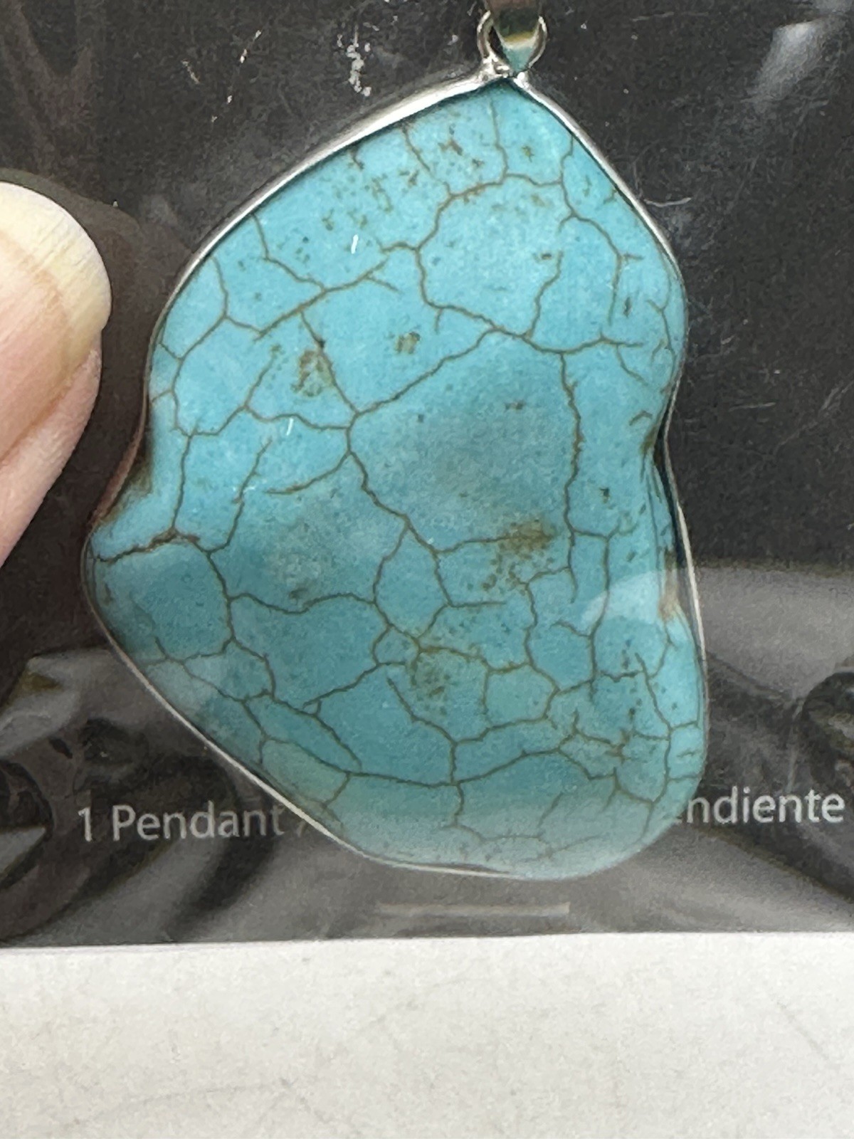 Halcraft Bead Gallery Semi Precious Stone Pendant Turquoise Dyed Howlite Drop