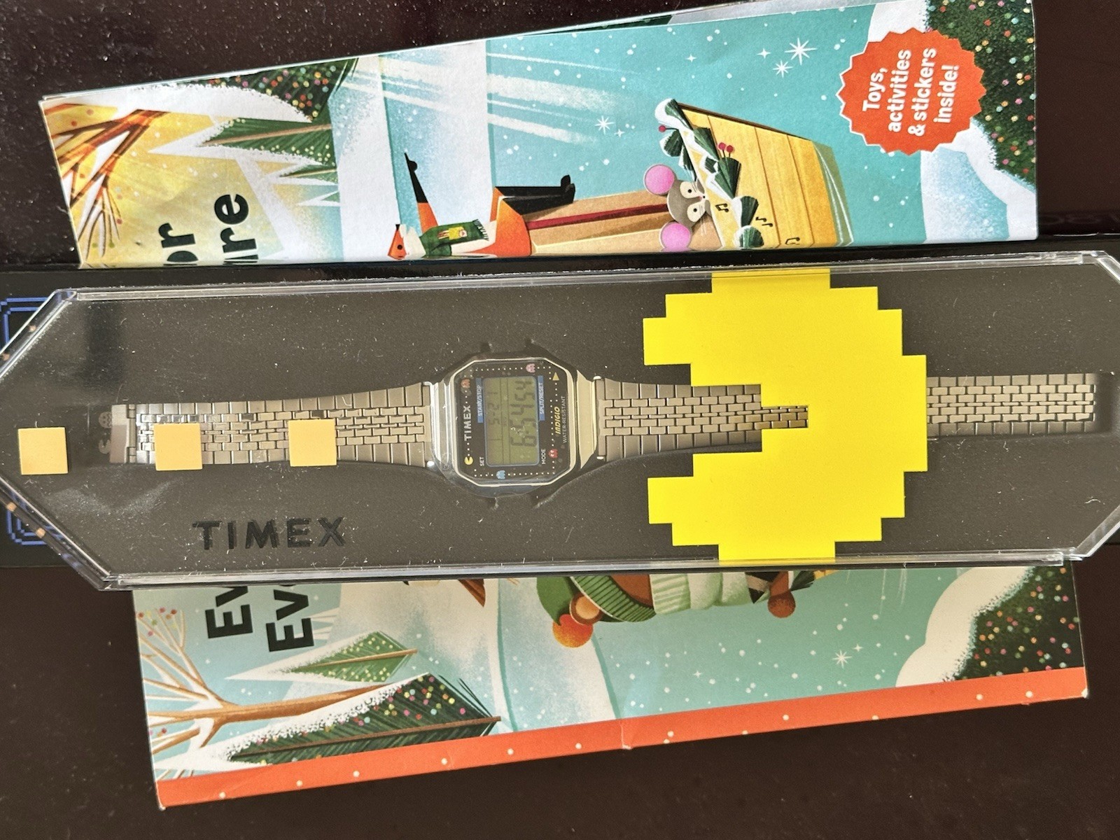 Timex X Pacman Watch T80 Digital Stainless Steel – Silver – TW2U31900 NEW