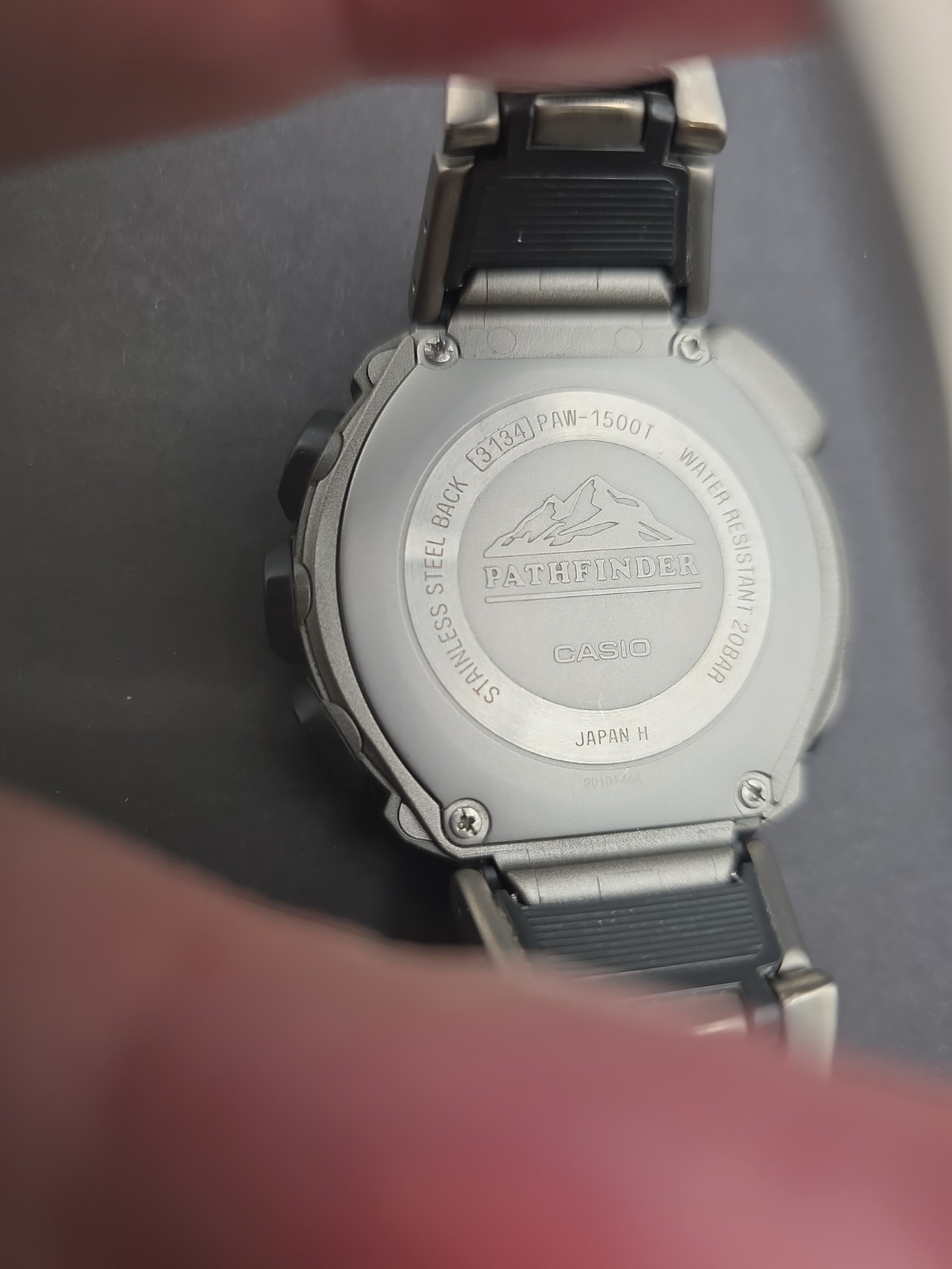 Casio Pathfinder PAW-1500T Titanium Triple Sensor Solar Atomic Watch 3134 Works