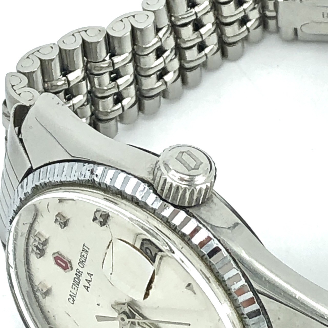ORIENT CALENDAR AAA SWIMMER Automatic 21 Jewels Silver Dial Date Wristｗatch