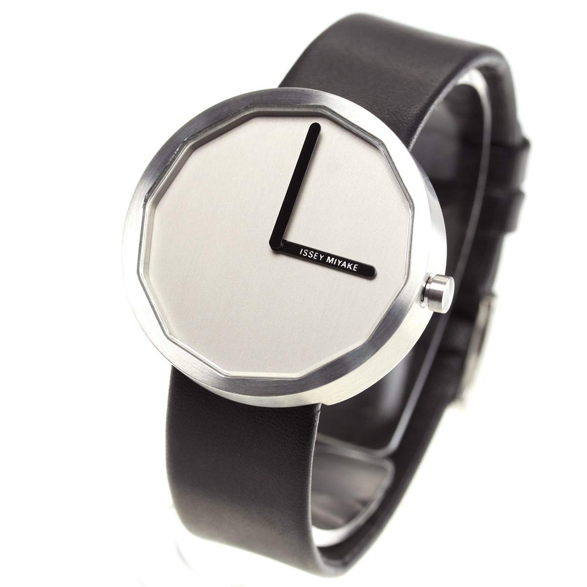 ISSEY MIYAKE TWELVE NY0P004 Gray Quartz Leather Men’s Watch New in Box