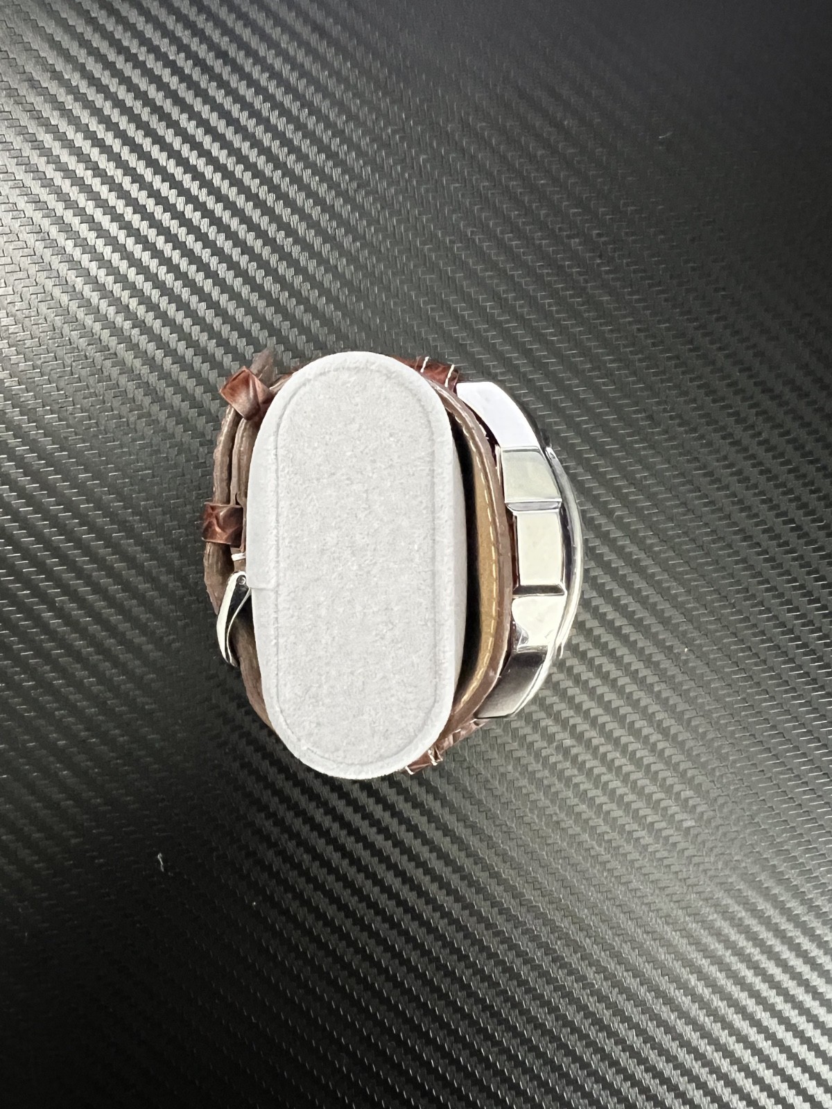 Invicta Grand Lupah Chronograph Copper Dial Brown Leather Watch Excellent