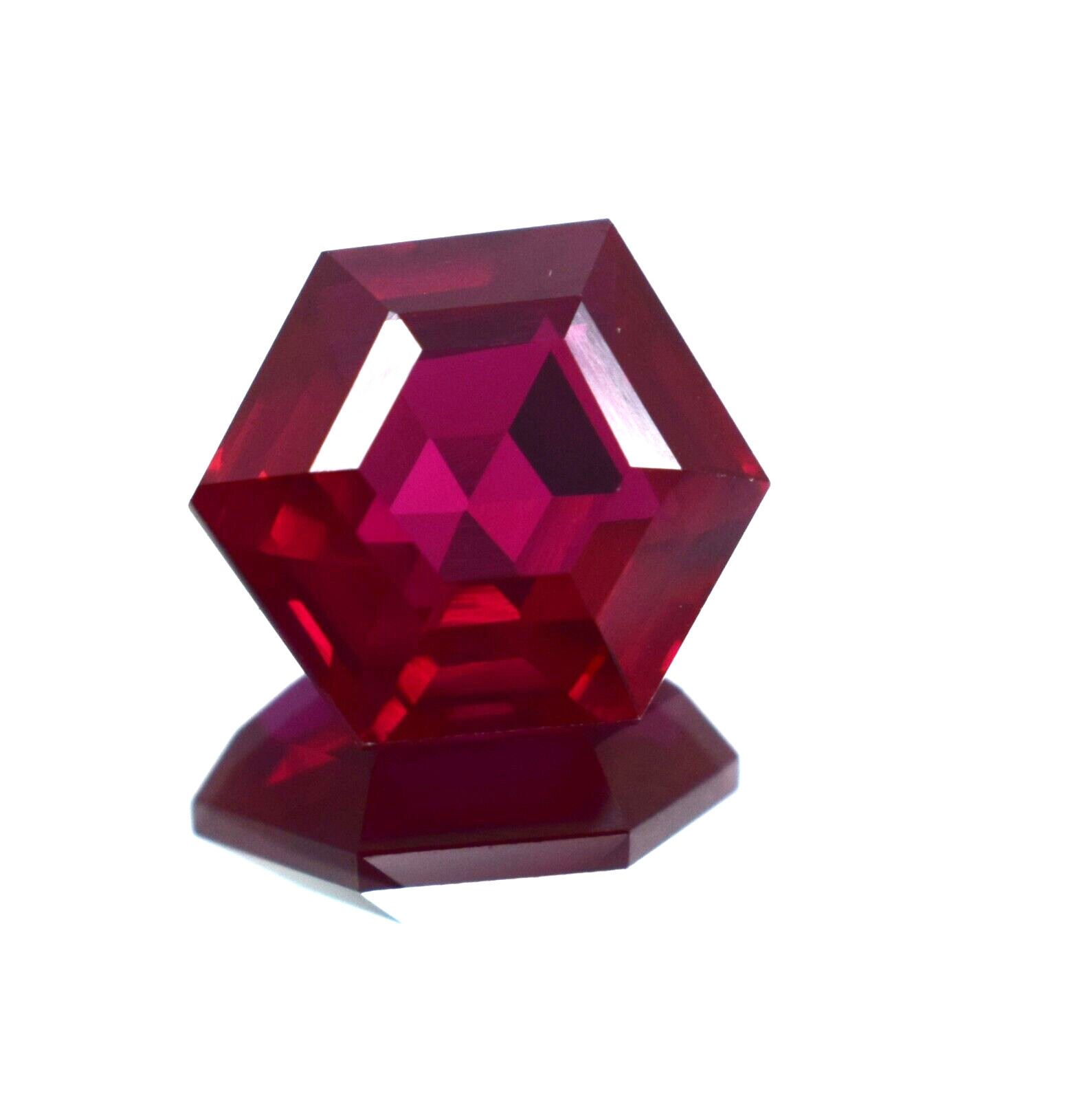 Affordable & Stunning Hexagon Cut 9.55 CT Vibrant Red Ruby Loose Gemstone