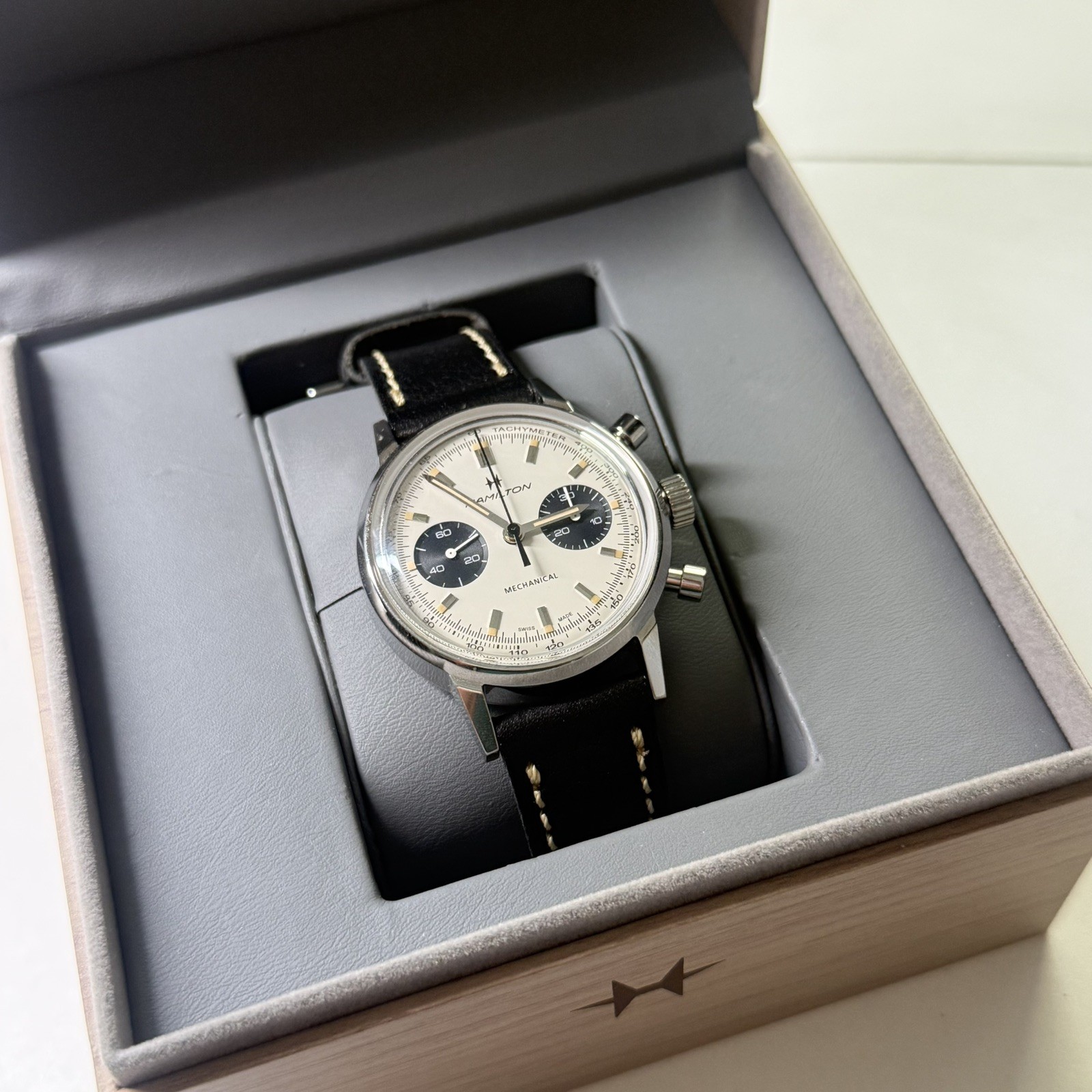HAMILTON H38429710 AMERICAN CLASSIC Intra-Matic CHRONO 40! *FULL SET