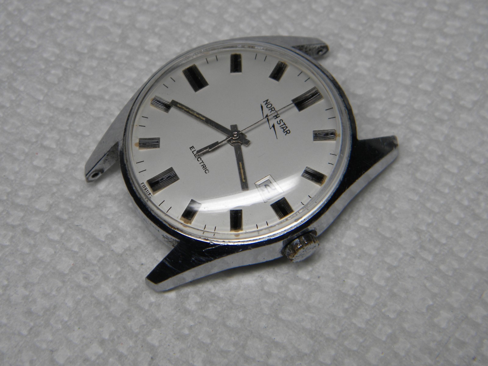 North Star Electric 13 Jewel Wrist Watch by E Gluck & Co France Repair or Parts