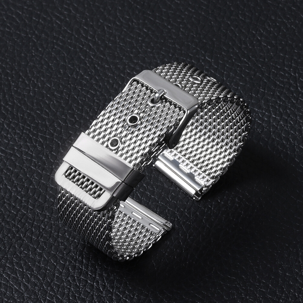 New 18/20/22/24mm Milanese 1.0 Fine Mesh Watch Bands Stainless Steel Pin Buckle