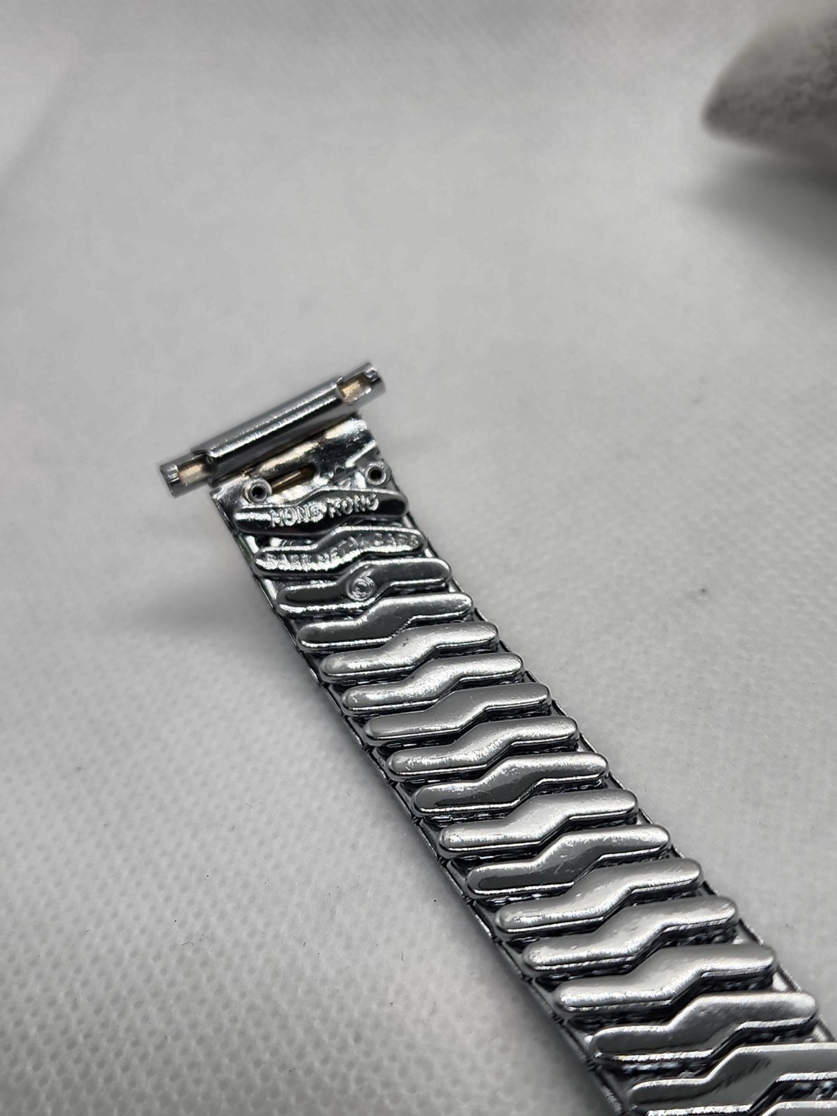 Vintage NOS Brite 17-21mm Adj End Base Metal Top Cap Expansion Watch Band