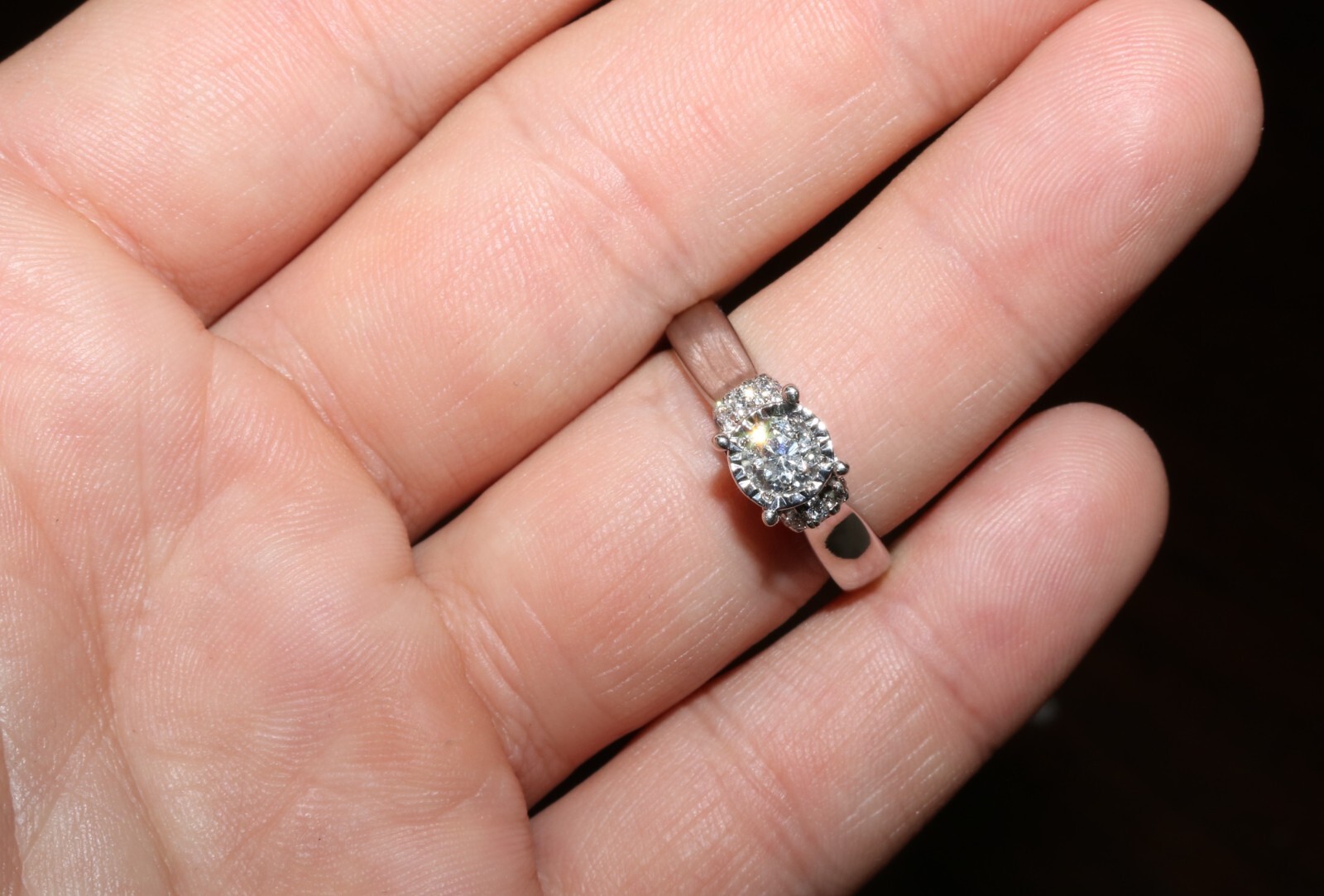ESTATE 1.00 tcw Natural Diamond Solid 14K White Gold Custom Ring 6.2g