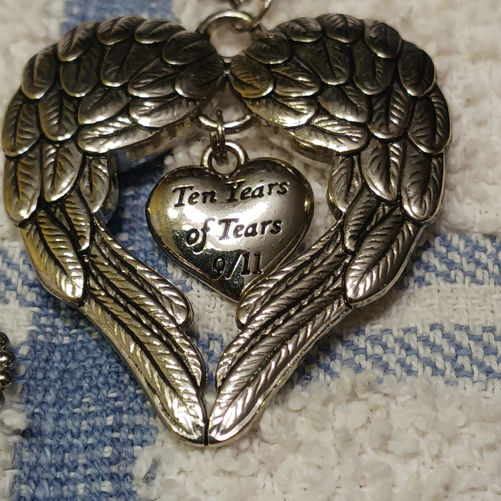 10 Years Of Tears 9/11 Commemorative Necklace And Pendant