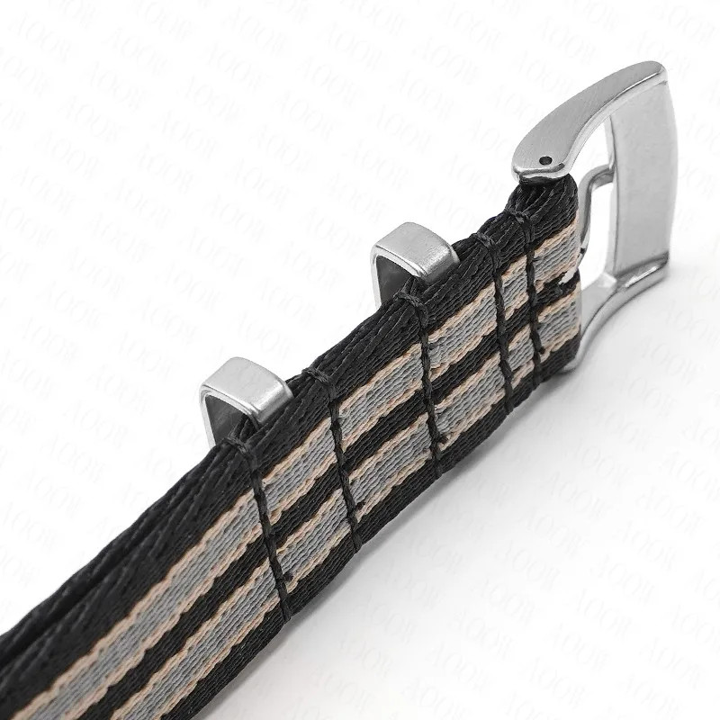 Canvas Nylon Watch Strap for Omega Swatch Seamaster Speedmaster Seiko 18-24mm