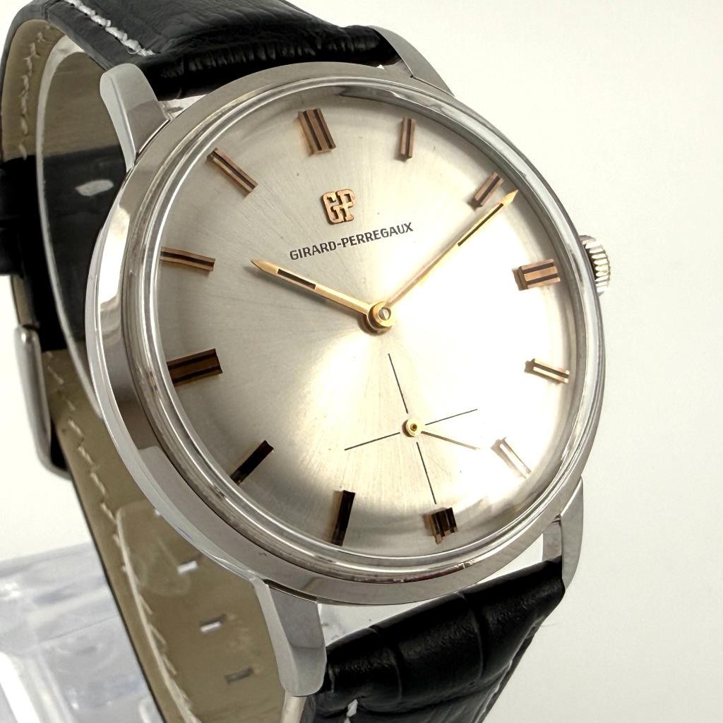 NO TARIFFS! MINT VINTAGE GIRARD PERREGAUX ORIGINAL DIAL MANUAL WIND JUMBO GENTS
