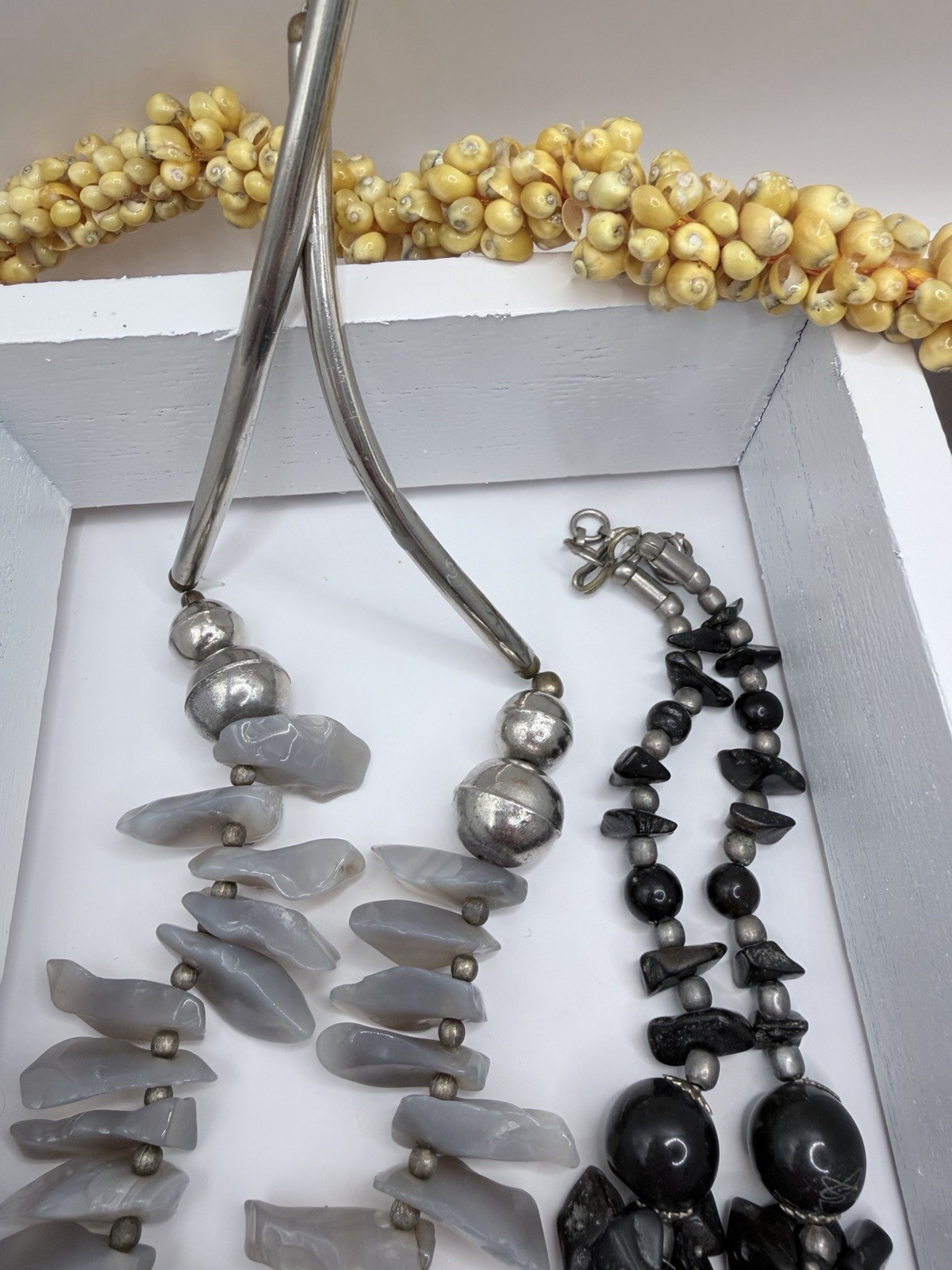 Vintage Natural Gemstone And Shell Lot Of 31 Pieces- Pearl, Shell, And More