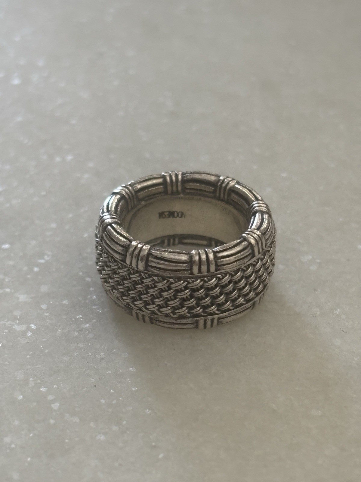 John Hardy Sterling Silver 925 Classic Chain Wide Band Ring