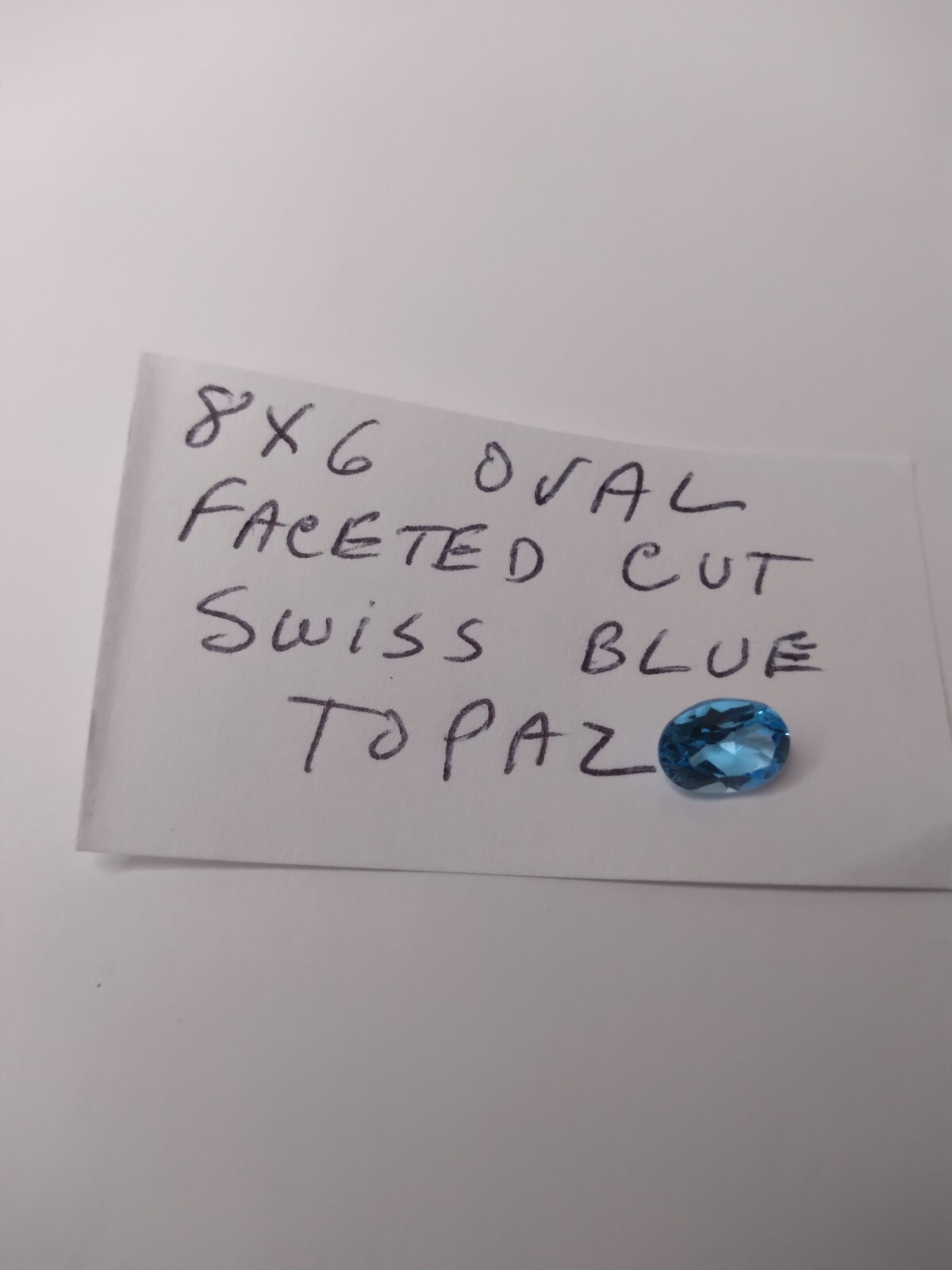 Swiss Blue Topaz! 8×6 mm Oval Faceted Cut Genuine AAA Quality 1.93Ct. Brazil