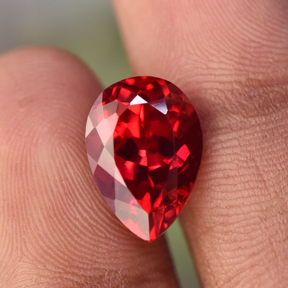 NATURAL Red Ruby 8 Ct Pear Shape CERTIFIED Loose Gemstone For Jewelry Making
