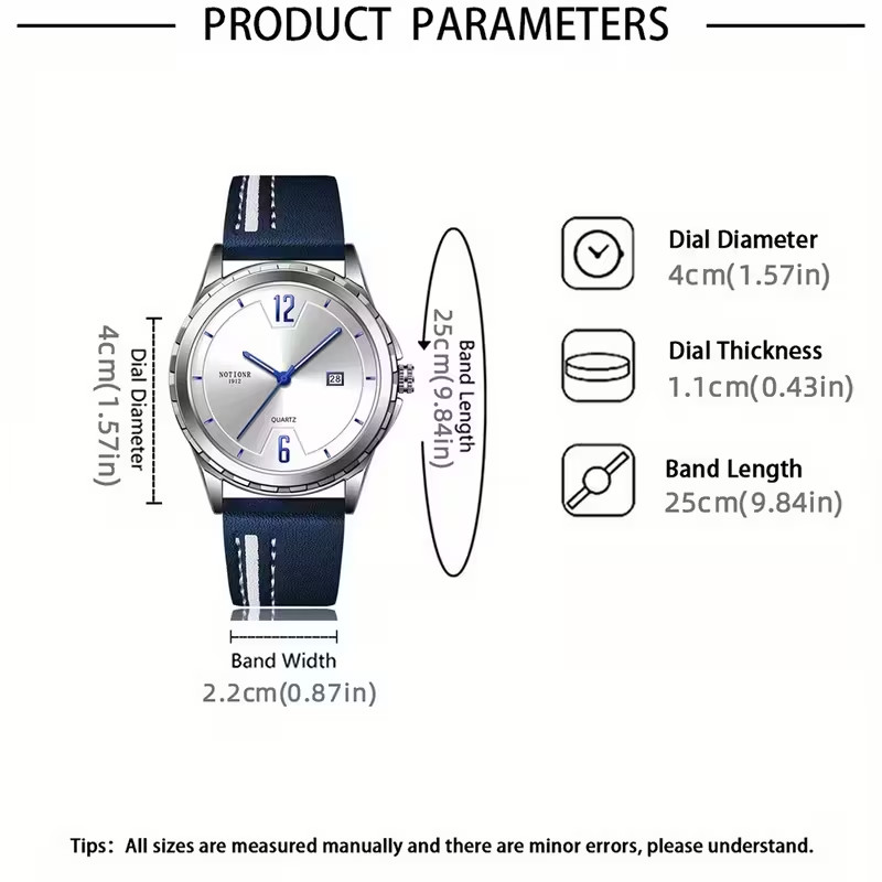 Casual Business Watches Faux Leather Strap Black