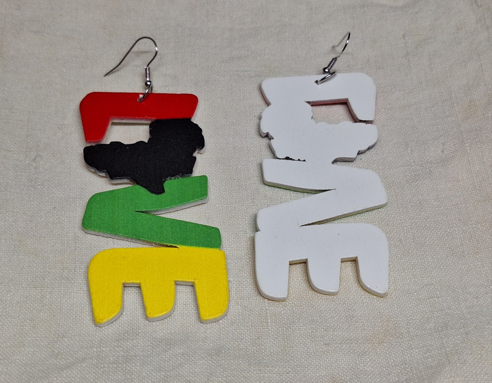 African Pattern Earrings – NO TARNISHING Wood Dangle