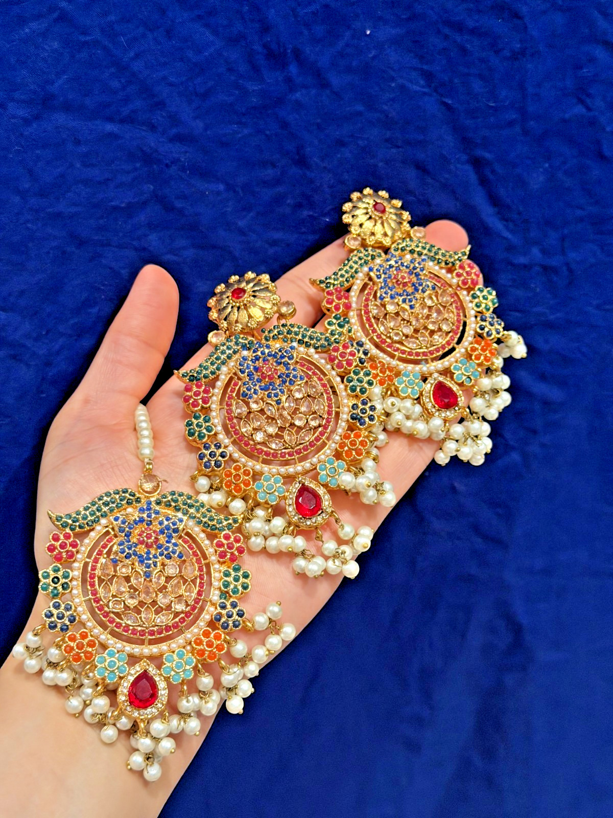 Beautiful Bridal Asian/Indian/Pakistani Jewelry/long earrings/fashion