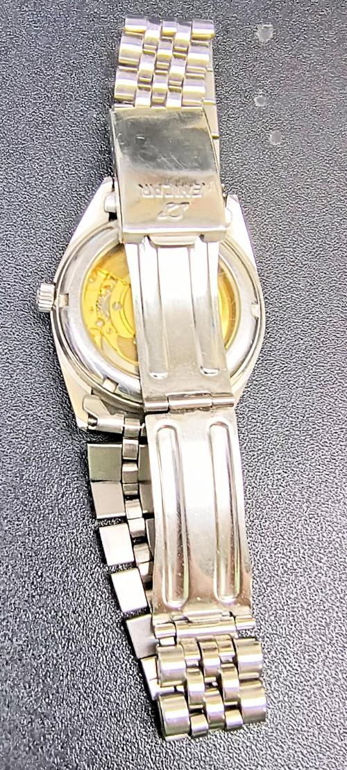 RARE ENICAR 25 Jewels Automatic White Dial Roman Index Watch Vintage Fair Scuffs