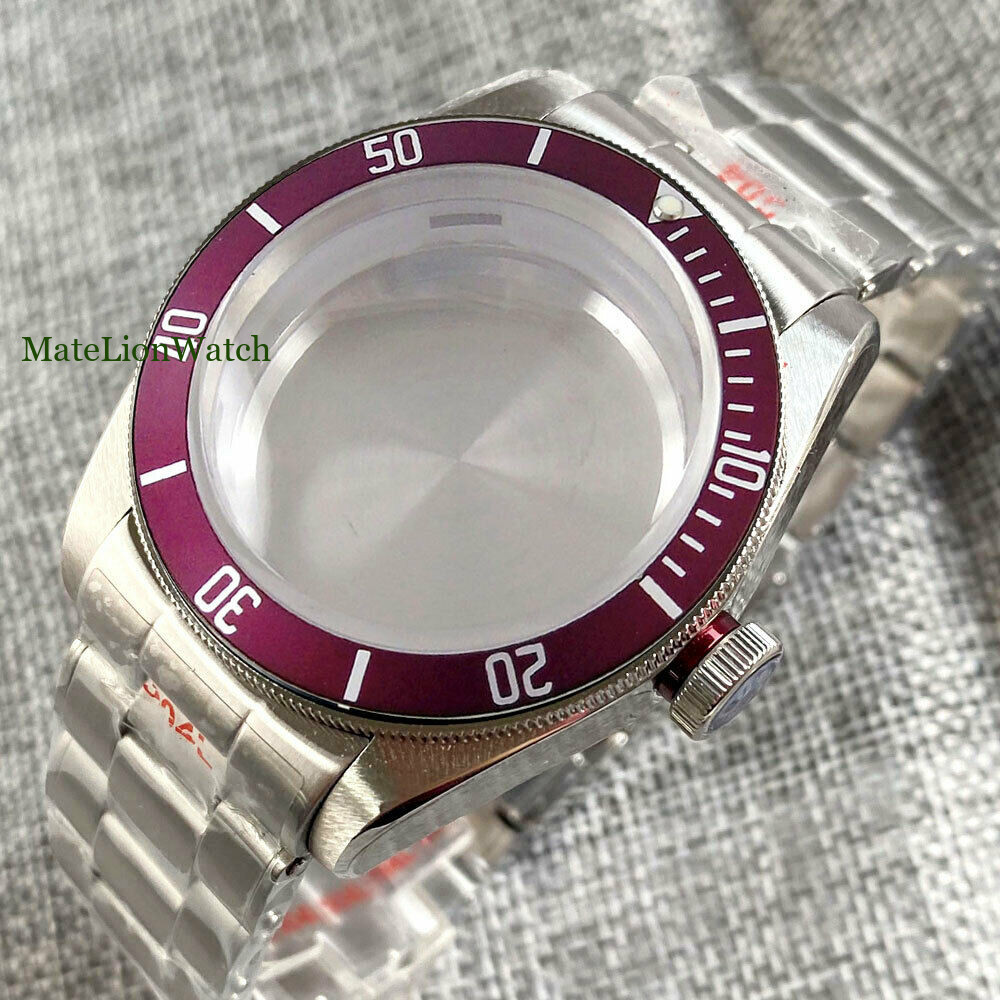 41mm 316L Mens Watch Case Fits NH35A NH36A ETA 2824 ST2130 PT5000 Sapphire Glass