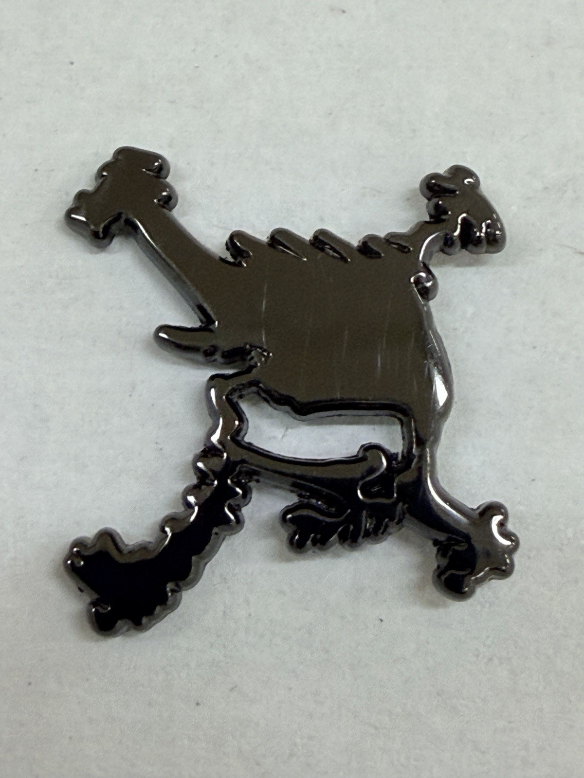 Oakley Skull Logo Metal Pin Glossy Black Enamel, Free Decal w/ Purchase