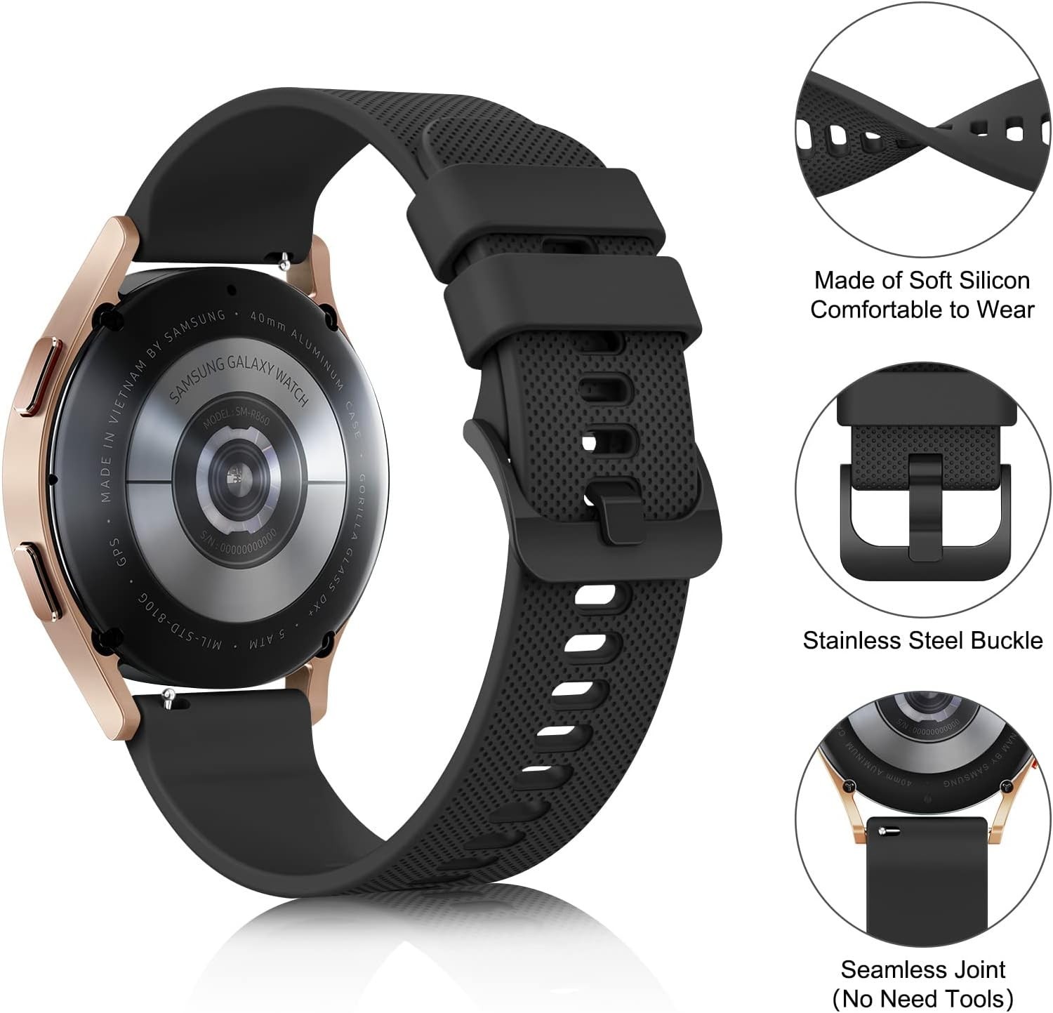 22mm Silicone Sport Band for Amazfit GTR 4/3 Pro/2 – Elegant Quick Release