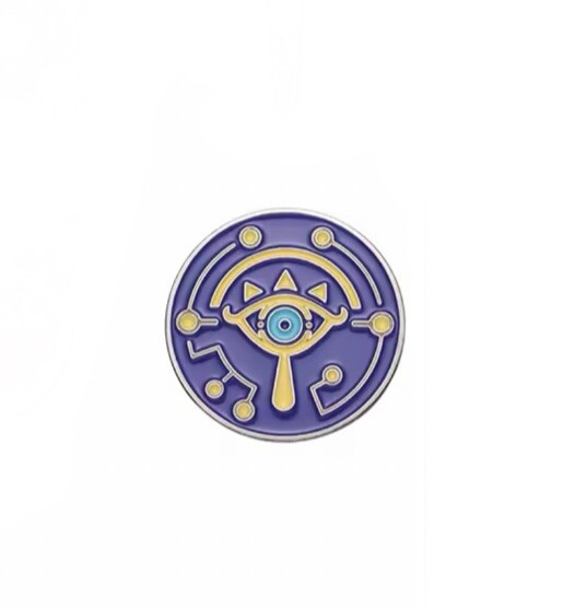 Zelda Style Pin Set 6pk Rubber Back Brooch Zelda Master Sword Pin Majoras Mask