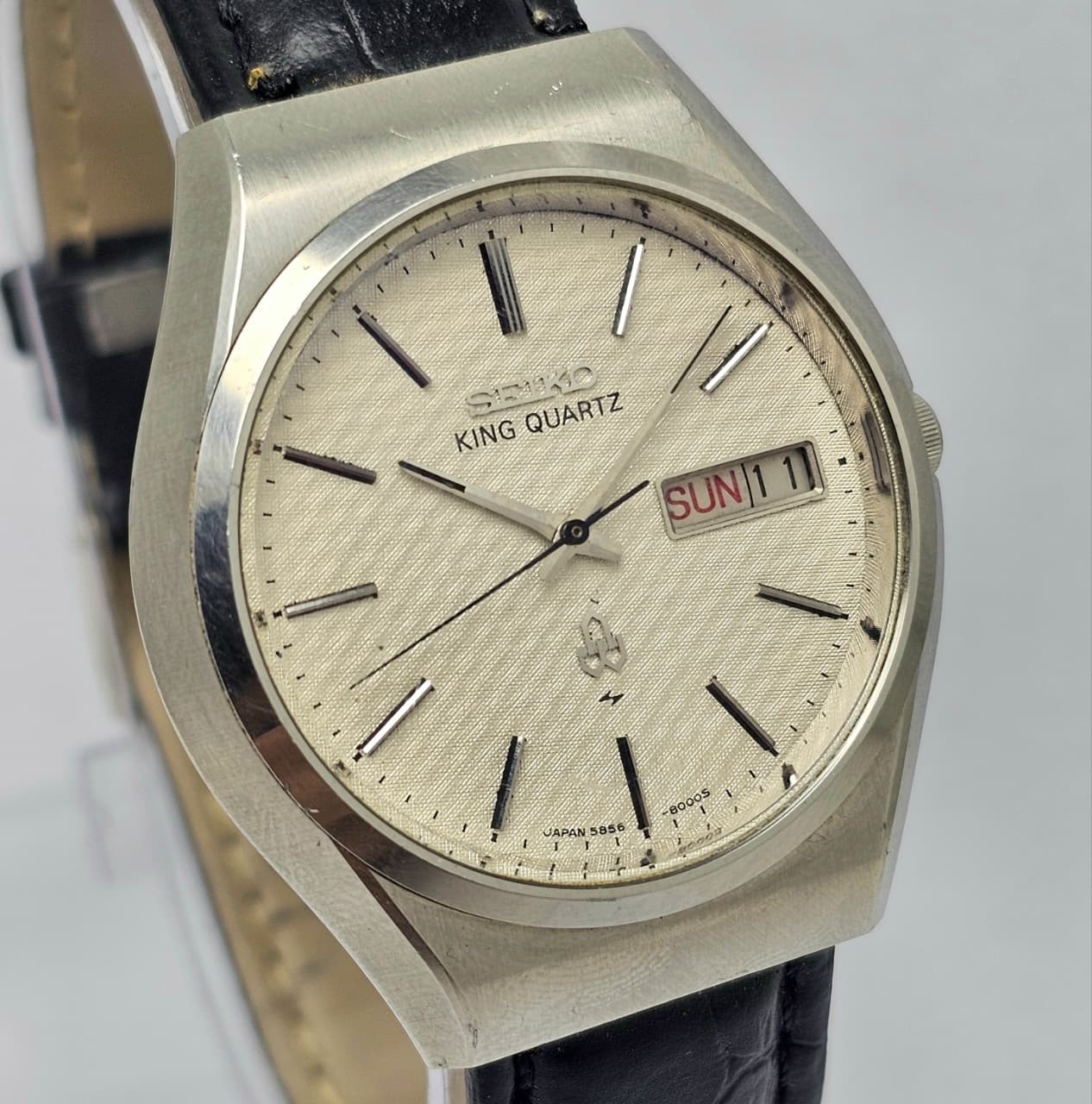 SEIKO KING QUARTZ 5856-8000 DAY/DATE VINTAGE MEN’S WATCH