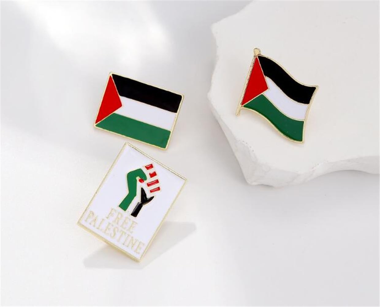 7 Pieces Palestine Flag Lapel Pin Set Palestinian Flag Pins Support Palestine Ba