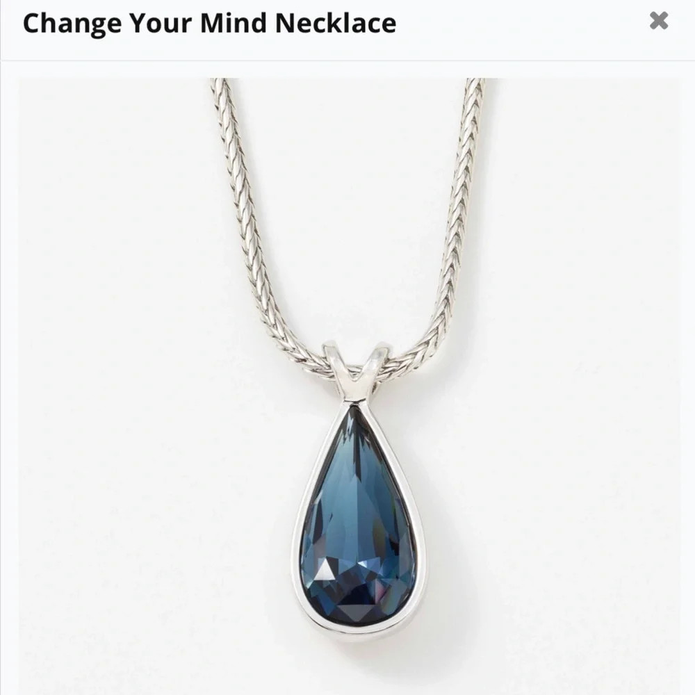 Touchstone Crystal Necklace CHANGE YOUR MIND Original Box 1994N