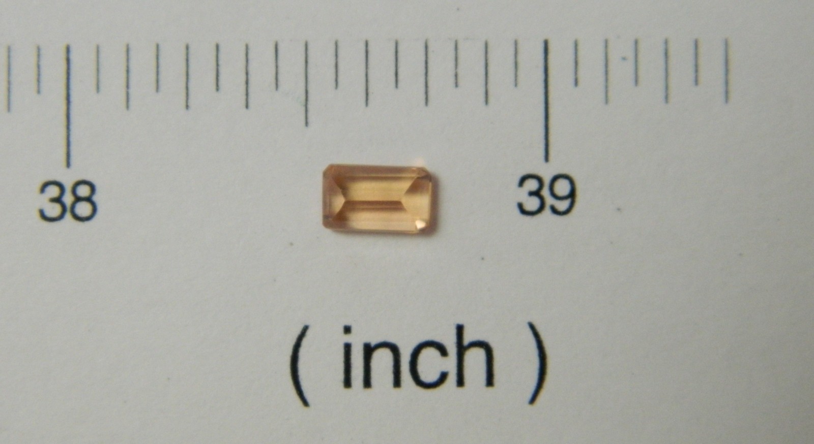 Imperial Topaz 0.64 Ct Clarity IF Emerald Cut Natural Peach Brazil I192