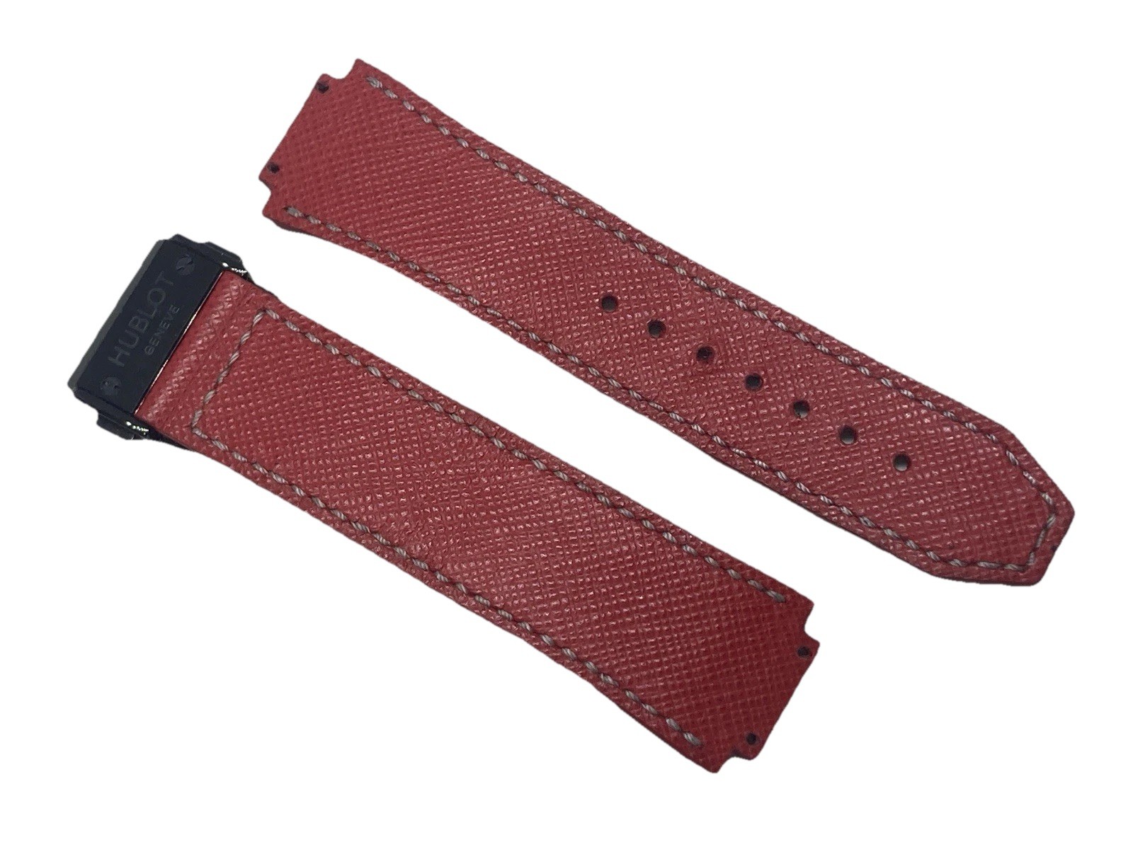 Hublot Big Bang 44mm 25mm x 22mm Red Leather Watch Strap Band Deployant Clasp