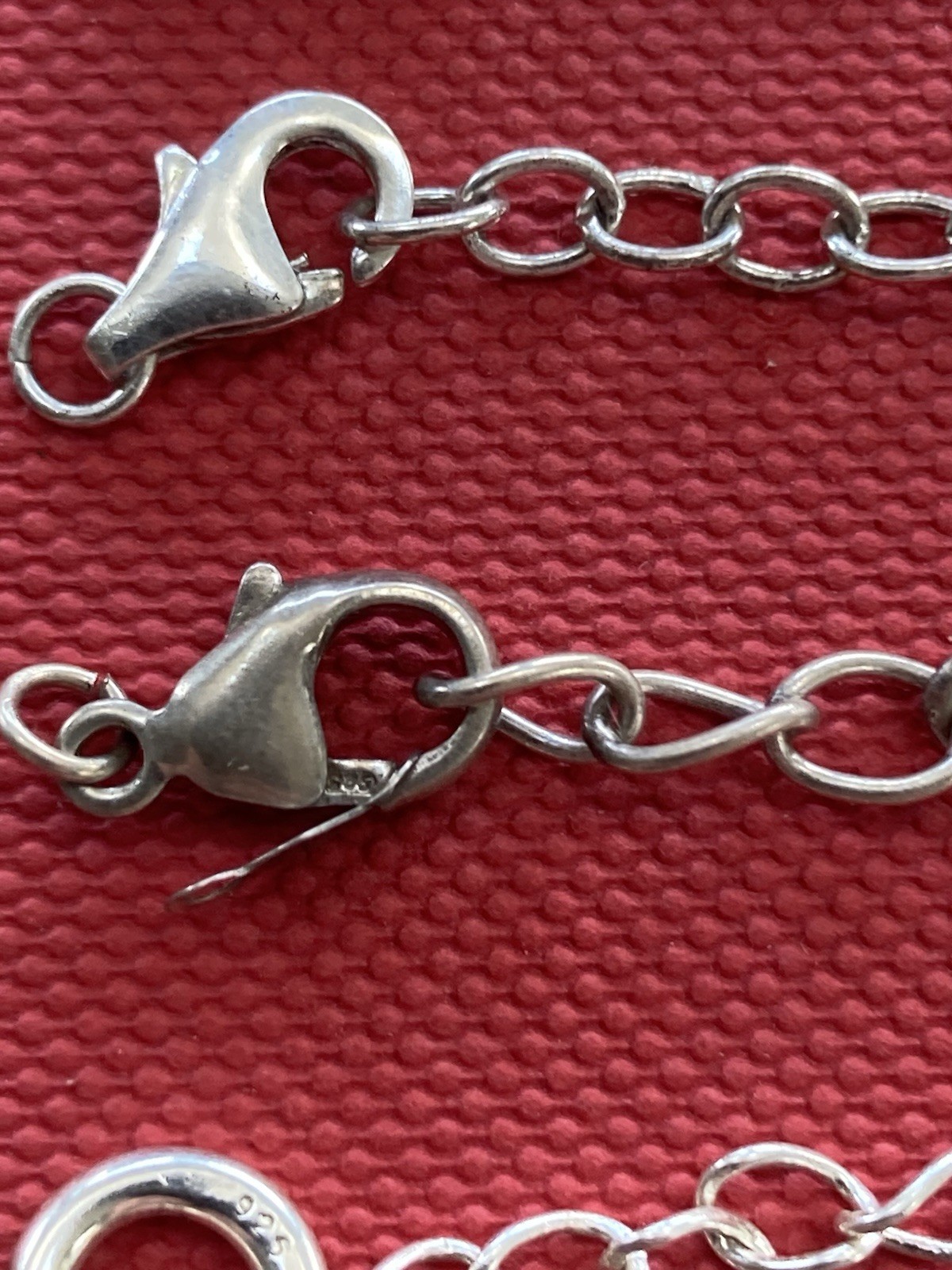Lot of 6 Clasp Sterling Silver 925 Findings Lobster Assort Extension Chains PLUS