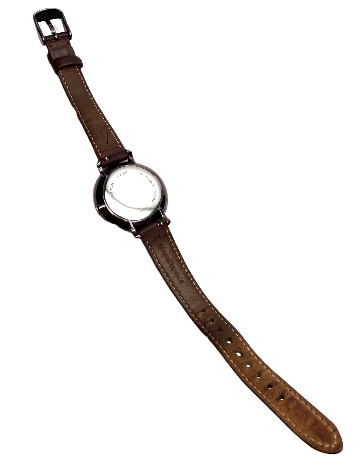 FOSSIL ES4099 JACQUELINE ROSE GOLD CORDOVAN BROWN LEATHER STRAP LADIES WATCH