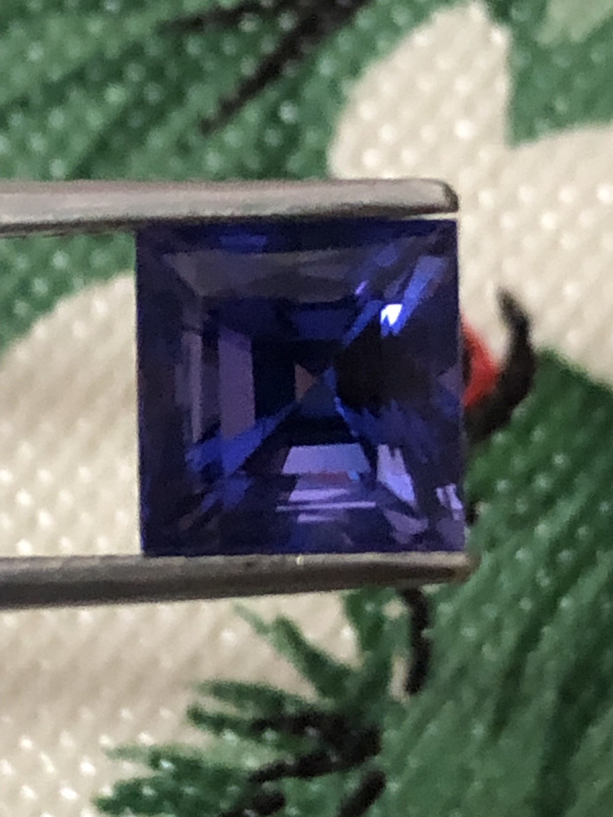 A Magnificient 4.12 Ct. Deep Blue Princess Cut Tanzanite (Rare Cut for this Gem)