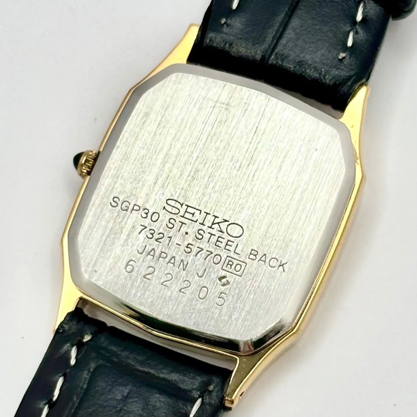 Good condition New battery SEIKO Exceline octagon ladies wristwatch gold 7321 57