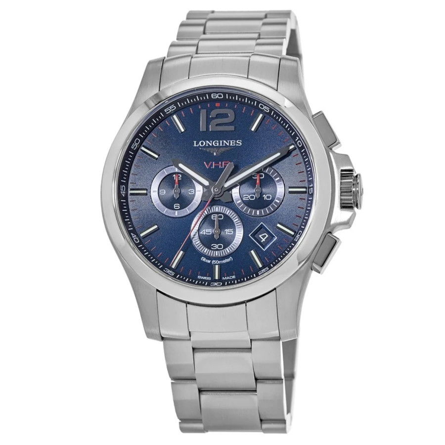 New Longines Conquest V.H.P. Chronograph Blue Dial Men’s Watch L3.727.4.96.6